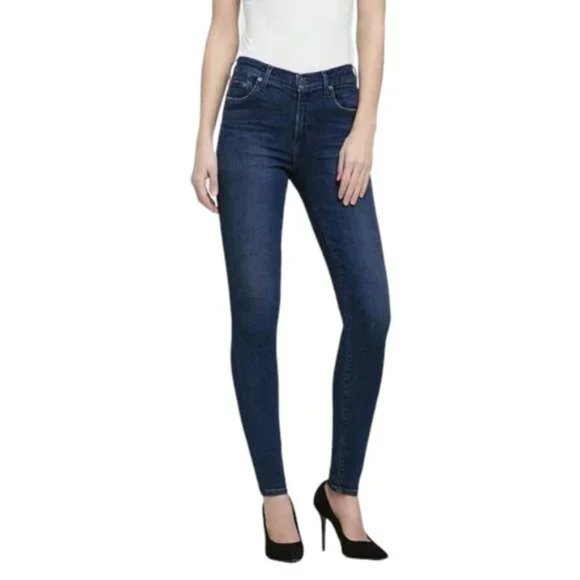 Citizens of Humanity Rocket High Rise Skinny Jeans Dark Wash Cotton Stretch 27 - Picture 1 of 11